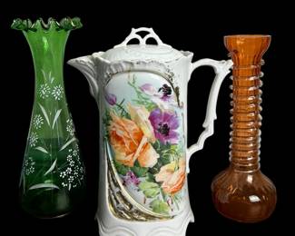 Porcelain Decorate Glass Set