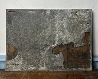 Printing Plate, Map Of Marblehead