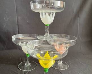 Hand Painted Margarita Glasses