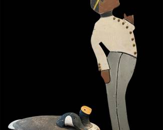 Wooden duck & waiter