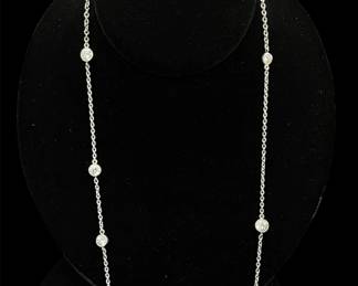 Elsa PerettiStyle Platinum And Diamond Necklace