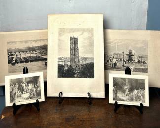 Travel, Religious Prints Etches, Vintage