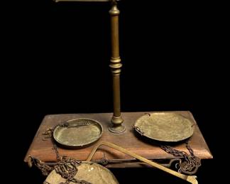 Brass Wood Scale Parts, Antique