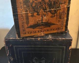 Antique Asian Yea Crates Lot Of 2