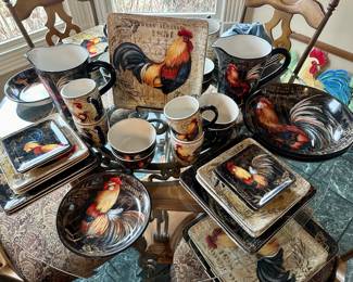 Rooster Dishes & Serving Pieces