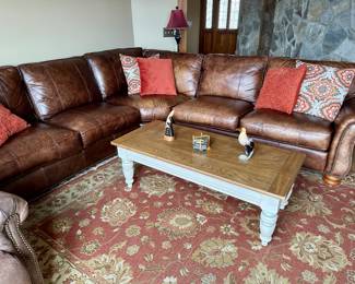 Thomasville Leather Sectional 