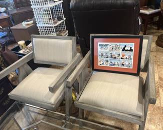 Mid century modern look accent chairs