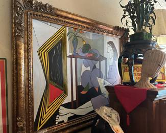 Picasso “woman in the red dress” take off painting