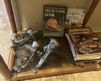 Antique meat grinders 