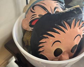 Antique Popeyes Halloween masks
