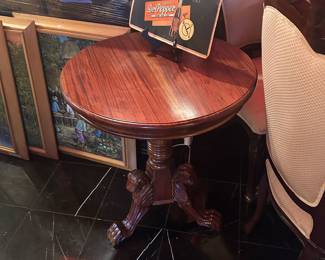 Wooden carved accent table