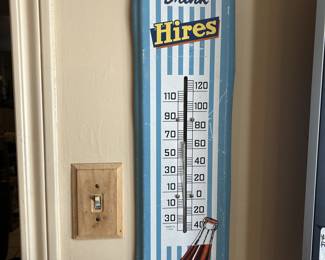 Antique hires root beer thermometer 