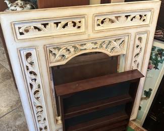Wooden painted white window mirror 