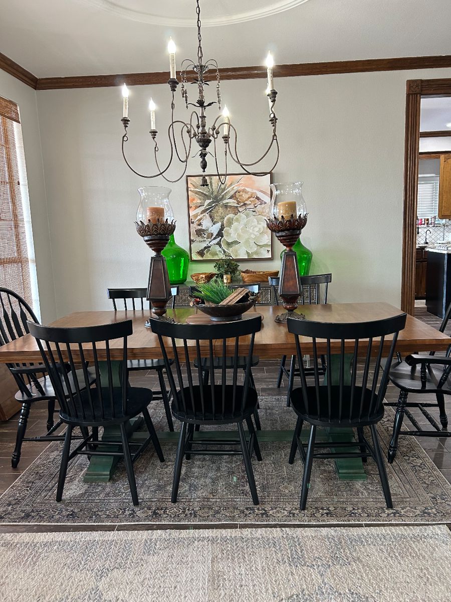 Modern Farmhouse trestle table and chairs