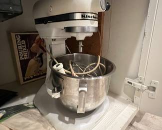 Classic white KitchenAid mixer; If you don’t have one… why?
