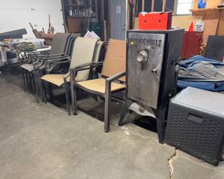 Chairs $5.00 each, smoker $20.00