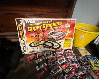 Freaking rad super stocker petty vs. Yarborough slot car set… yes.. we have the cars!