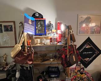 Items by Harley Davidson, LV, Hermes, lululemon, Betsyville, Brahmin, Balenciaga dynasty sunglasses , guess sunglasses, Elgin pocket watches, GI Joe, nightmare before Christmas, smurfs, Fraggle Rock , magic Johnson, Lisa frank, Coca Cola, Kate Spade… so much cool stuff!
