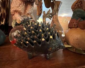 Walter Bosse (?) we think … 6 set of awesome nesting brass hedgehogs. Polished as accents. This little set is so cool… I think it’s my favorite thing in this house.