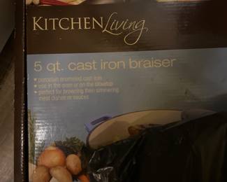 Kitchen Living Blue Cast Iron Braiser