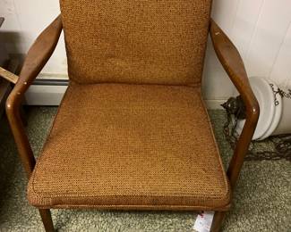 One of a pair of mid century office chairs