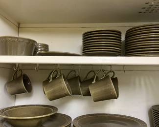 Vintage green kitchen everyday dishes