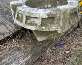 Cement mid century planter