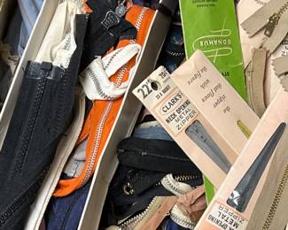 New old stock zippers and second hand zippers