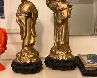 Misc chalkware Asian style decorative figurines