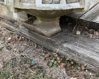 Cement mid century planter