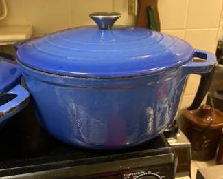 Kitchen Living Blue cast iron soup pot