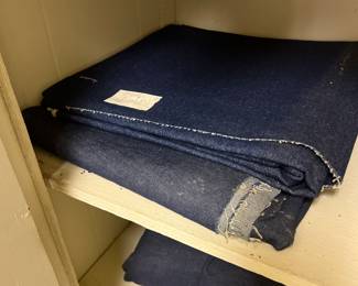 Vintage blue Jean fabric swatches