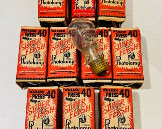 Great selection of vintage Photolamp Super Flash bulbs and more!