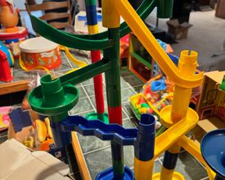 Vintage Marbleworks + Marbleworks Grand Prix track set with original boxes.  There are extra pieces to this set