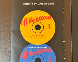 ‘Off the Record’ book with 2 audio CD’s containing Interviews with the 25 Songwriters and Narrated by Graham Nash
