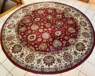 8’ diameter Indian wool rug