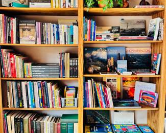 There is a large selection of books on various topics and personalities