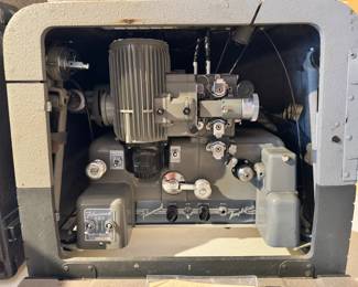 Complete vintage Bell & Howell Filmosound film reel & speaker 