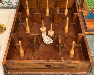 Vintage handmade “Skittles” table top game