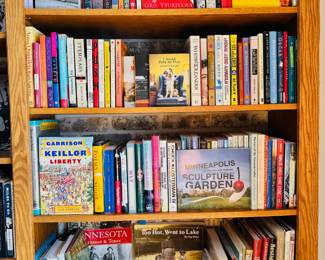 There is a large selection of books on various topics and personalities