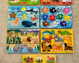 Melissa & Doug wood puzzles