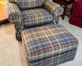 FlexSteel chair with ottoman 