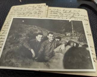Vintage Military Picture & Letter