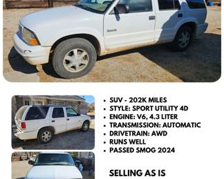 for sale 2000 oldsmobile bravada Social Story