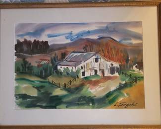 Lewis Suzuki original watercolor