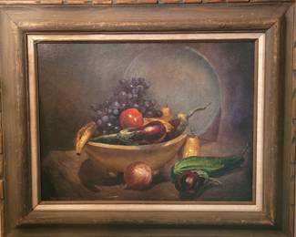 Edgar Kiechle original oil. 1911-1960. Listed artist