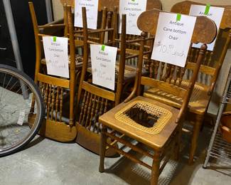 Cane bottom chairs