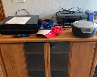 Electronics are sold but cabinet is still here