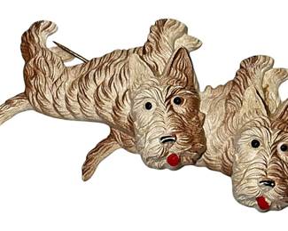 Vintage Celluloid Scottish Terrier Brooch