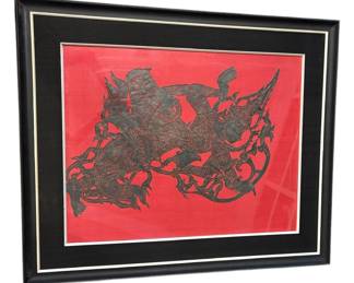 Framed Temple Rubbing